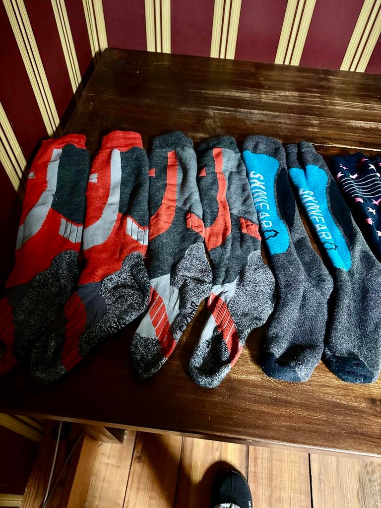 Ski sokken - 8 paar (27-37), Overige merken, Gebruikt, 100 tot 140 cm, Ophalen of Verzenden