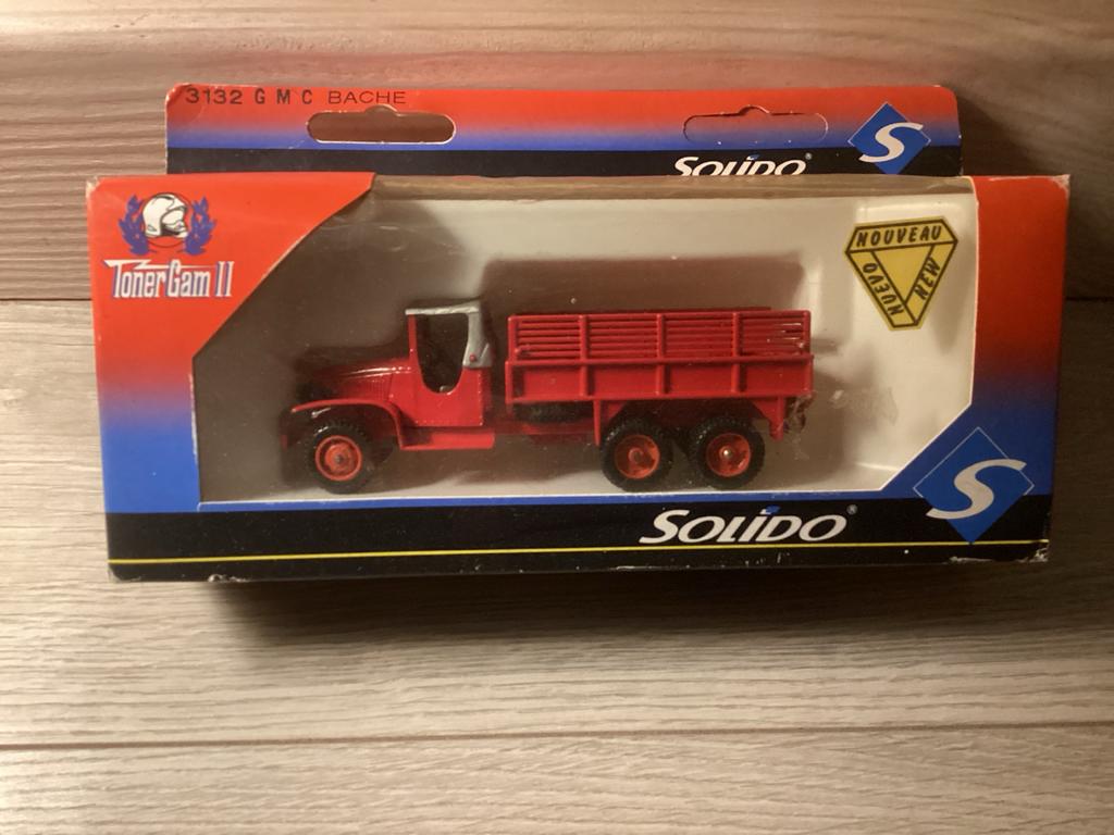 Solido Tonergam GMC Bache modelauto in doos, Ophalen of Verzenden, Gebruikt, Overige merken
