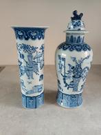 Antieke porseleinen Chinese Vazen - Blauw Wit, Ophalen of Verzenden