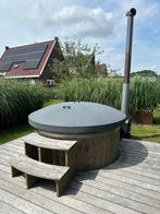 Complete Hot Tub Set – Luxe Ø 180 cm met 45 kW kachel, Tuin en Terras, Ophalen, Zo goed als nieuw, Trap