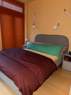 IKEA bed 140x200 - Tweepersoonsbed - Grijs, Huis en Inrichting, Slaapkamer | Bedden, Ophalen, Tweepersoons, 140 cm, Zo goed als nieuw