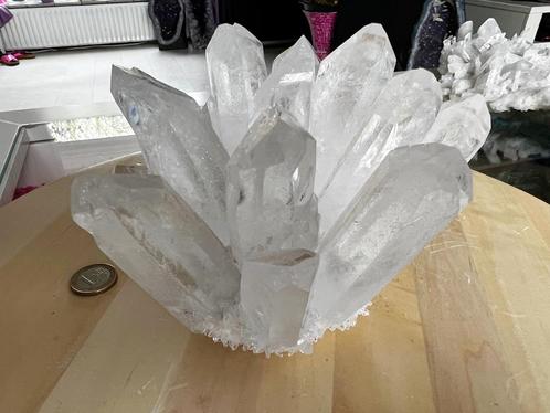 Bergkristal cluster (23), 1,6 kilo, 15 x 15 x 12 cm, Verzamelen, Mineralen en Fossielen, Mineraal, Ophalen of Verzenden