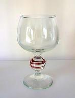 Glazen vaas op voet helder rood Korolus Leerdam 2223-g, Ophalen of Verzenden