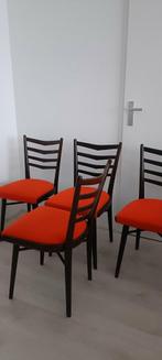 4 vintage stoelen, Ophalen, Gebruikt, Overige kleuren, Stof