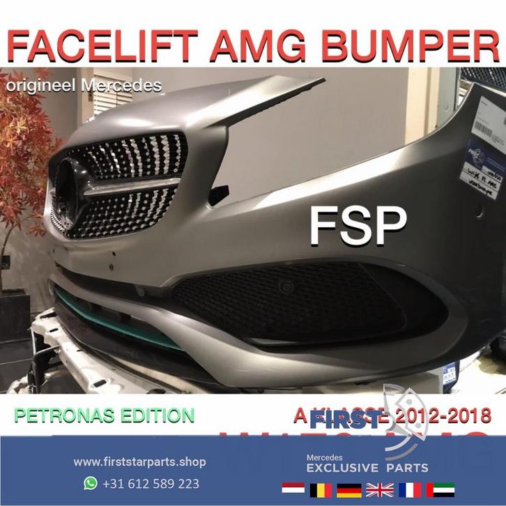 W176 FACELIFT AMG VOORBUMPER COMPLEET A KLASSE 2012-2018 + D, Auto-onderdelen, Carrosserie en Plaatwerk, Bumper, Mercedes-Benz