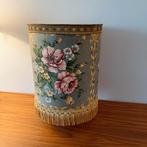 Lampenkap, rozen, vintage, brocante, jr 50/60, netjes, Huis en Inrichting, Lampen | Lampenkappen, Ophalen of Verzenden, Rond