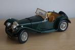 Jaguar SS 100 1937 groen,  Bburago 1:18, Ophalen of Verzenden, Bburago, Zo goed als nieuw, Auto