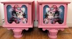 2 Roze nachtkastjes “Uiltje knappen”, brocante, eclectisch, Huis en Inrichting, Slaapkamer | Boxsprings, Verzenden, Tweepersoons