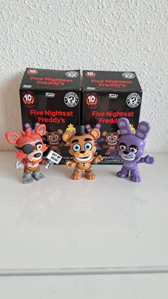 Funko Mystery Minis Foxy, Withered Freddy en Bonnie, Verzamelen, Poppetjes en Figuurtjes, Zo goed als nieuw, Ophalen of Verzenden