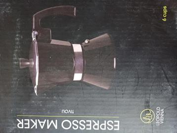 Espressomaker Tivoli zwart 6 cups Leopold Vienna Nieuw!!! beschikbaar voor biedingen