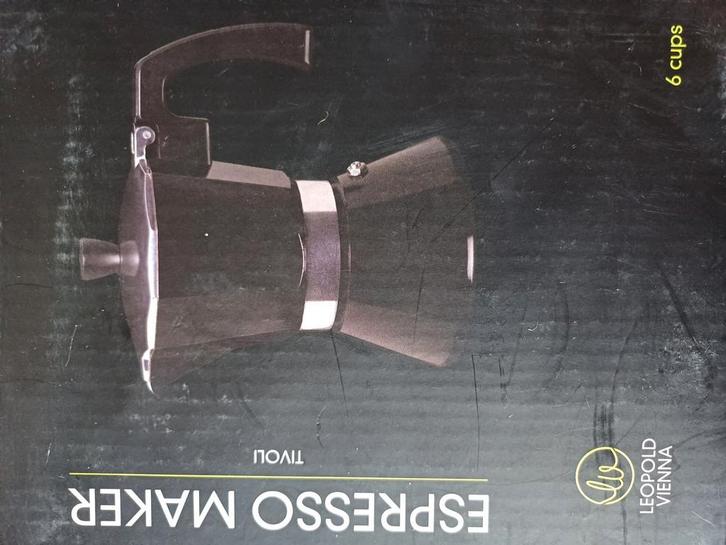 Espressomaker Tivoli zwart 6 cups Leopold Vienna Nieuw!!!, Huis en Inrichting, Keuken | Keukenbenodigdheden, Ophalen of Verzenden