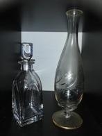 Kristal karaf en glazen bloemen vaasjes glas, Ophalen