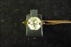 14 krt. 585 gouden dames ring licht groene steen maat 16.5, Gebruikt, Ophalen of Verzenden, Kleiner dan 17, Dame