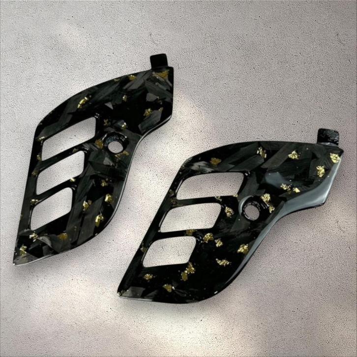 Goud forged carbon schokbreker kapje vespa sprint/primavera, Motoren, Tuning en Styling, Ophalen of Verzenden