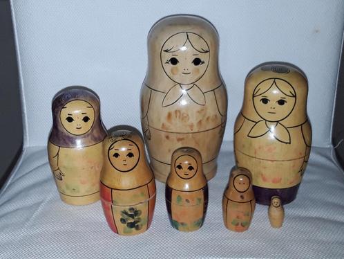 Oude 7delige matroesjka baboesjka USSR, Verzamelen, Poppetjes en Figuurtjes, Gebruikt, Ophalen of Verzenden