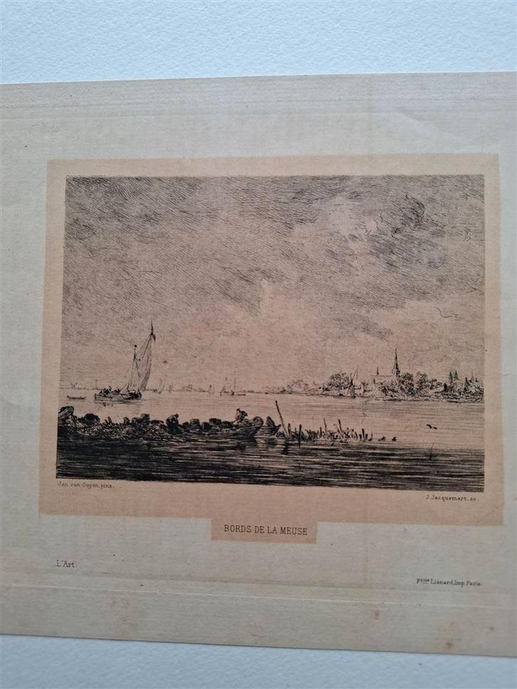 Ets naar J. van Gooyen, door J. Jacquemart, Antiek en Kunst, Kunst | Etsen en Gravures, Ophalen of Verzenden