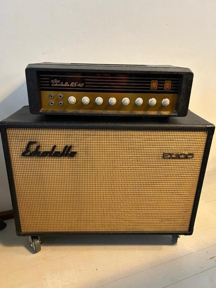 Klemt-Echolette BS40 + Echolette ET100 2x12, Muziek en Instrumenten, Snaarinstrumenten | Gitaren | Bas, Gebruikt, Elektrisch, Ophalen