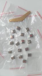 Italian charm bracelet Uberry 9mm 17 schakels zilver nieuw 1, Staal, Nieuw, Ophalen of Verzenden, Met bedels of kralen