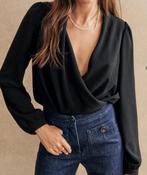 Sézane bloes Abélia zwart maat 36 - nieuw -, Zwart, Nieuw, Ophalen of Verzenden, Maat 36 (S)