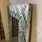 Spiegel - houten lijst - zilver - 120 x 80 cm - TTM Wonen, Huis en Inrichting, Woonaccessoires | Spiegels, Nieuw, 75 tot 100 cm