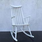 Schommelstoel jaren ‘60 wit, Ophalen, Gebruikt, Eén, Hout