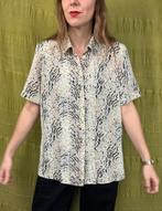 Vintage blouse, maat 40/L - printje - 90's, Maat 38/40 (M), ,, Vintage, ,