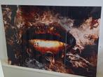 plexiglas schilderij lippen zwart goud, Huis en Inrichting, Ophalen, 125 cm of meer, Zo goed als nieuw, Schilderij