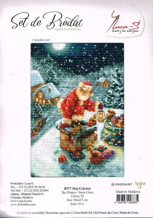 Cado  luca groot borduurpakket, santa claus b 577, Hobby en Vrije tijd, Borduren en Borduurmachines, Nieuw, Borduurpakket, Handborduren