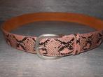 Roze riem met een dierenprint en een zilverkleurige gesp, 3 tot 5 cm, Verzenden, Nieuw, Overige kleuren