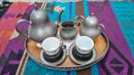 Tinnen theeservies - set met kopjes, Antiek en Kunst, Antiek | Tin, Ophalen of Verzenden
