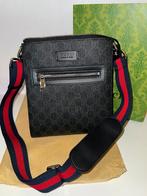 Gucci Zijtas - Mannenmodel - Echt Leer, Overige merken, Zwart, Nieuw, Ophalen of Verzenden