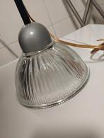 Holophane glazen hanglamp, Huis en Inrichting, Lampen | Hanglampen, Ophalen of Verzenden, Minder dan 50 cm