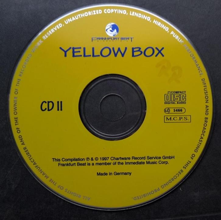 CD - Yellow Box - Frankfurt Beat Productions (Alleen CD 2), Cd's en Dvd's, Cd's | Dance en House, Zo goed als nieuw, Techno of Trance
