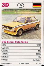 Kw1580 autokaartje vw bickel polo turbo, Ophalen of Verzenden, Zo goed als nieuw, Auto's