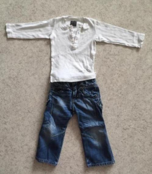 VINGINO Jeans met Stoere Shirt, maat 74!, Kinderen en Baby's, Babykleding | Maat 74, Zo goed als nieuw, Jongetje, Setje, Verzenden