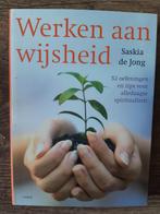 Werken aan wijsheid Saskia de Jong, Ophalen of Verzenden, Zo goed als nieuw, Spiritualiteit algemeen, Overige typen