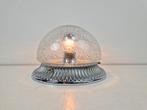 Vintage Hillebrand plafondlamp chromen glas Duitsland 1970, N, Vintage, Ophalen of Verzenden, N
