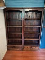 2 mooie koloniale boekenkasten, Ophalen, Gebruikt, Koloniaal, 50 tot 100 cm