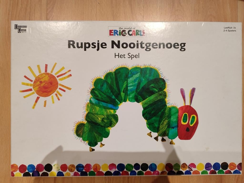 Rupsje Nooitgenoeg Bordspel, Een of twee spelers, Ophalen of Verzenden, Zo goed als nieuw, Eric Carle