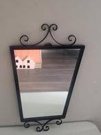 Vintage retro spiegel smeedijzer, Antiek en Kunst, Antiek | Spiegels, Ophalen of Verzenden, Rechthoekig, 50 tot 100 cm, Minder dan 100 cm