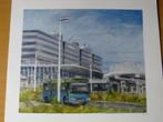 Schiphol arc kunstschilder ernst voss. Geschilderde plaat, Verzenden, Voor 1940, Zo goed als nieuw