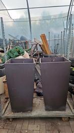 Plantenbak 2 stuks bruin, Ophalen, Kunststof, Minder dan 60 cm