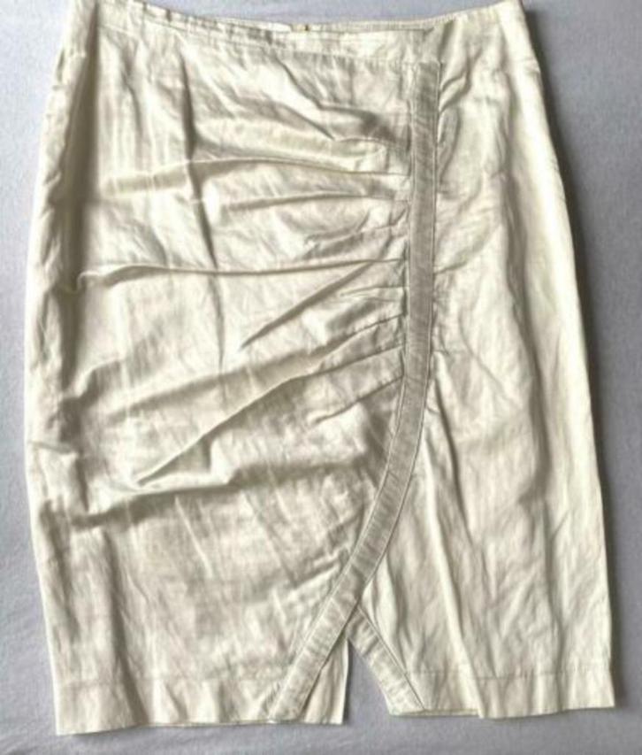 Mezza Luna rok maat 42 [DM], Kleding | Dames, Rokken, Zo goed als nieuw, Maat 42/44 (L), Wit, Knielengte, Ophalen of Verzenden