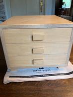 Ladenkastje met bobbins voor o.a. borduurgaren, Zo goed als nieuw, 3 of 4 laden, Minder dan 100 cm, 25 tot 50 cm