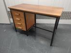 vintage industrieel metalen / houten bureau bureautje, Huis en Inrichting, Bureaus, Gebruikt, Ophalen, Bureau