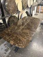 Deens ovale eettafel MOET WEG - emperador marmer - 180x90 cm, Overige materialen, Zo goed als nieuw, Vijf personen of meer, 150 tot 200 cm