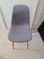 6 Grijze Eetkamerstoelen met Hoezen, Huis en Inrichting, Stoelen, Ophalen, Hout, Gebruikt, Vijf, Zes of meer stoelen