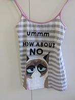 Grumpy Cat pyjama topje, maat S, Ophalen of Verzenden, Zo goed als nieuw, Grumpy Cat, Grijs