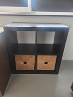 Kallax IKEA met rotan mandjes, Ophalen, Gebruikt