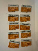 Partij 10 stuks samsung 64GB micro sd kaartje EVO, SD, Verzenden, Zo goed als nieuw, 64 GB